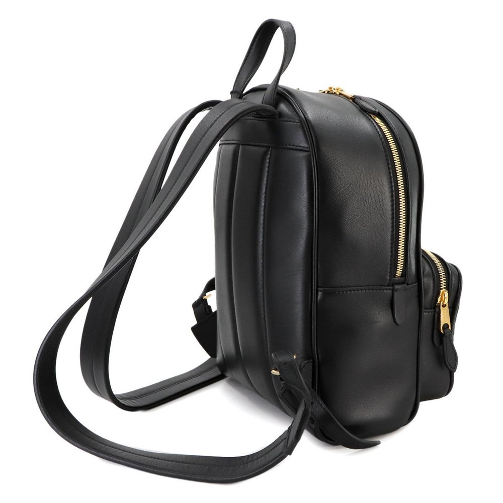 BURBERRY Quilted Check Rucksack Backpack Leather Black - Picture 3 of 8